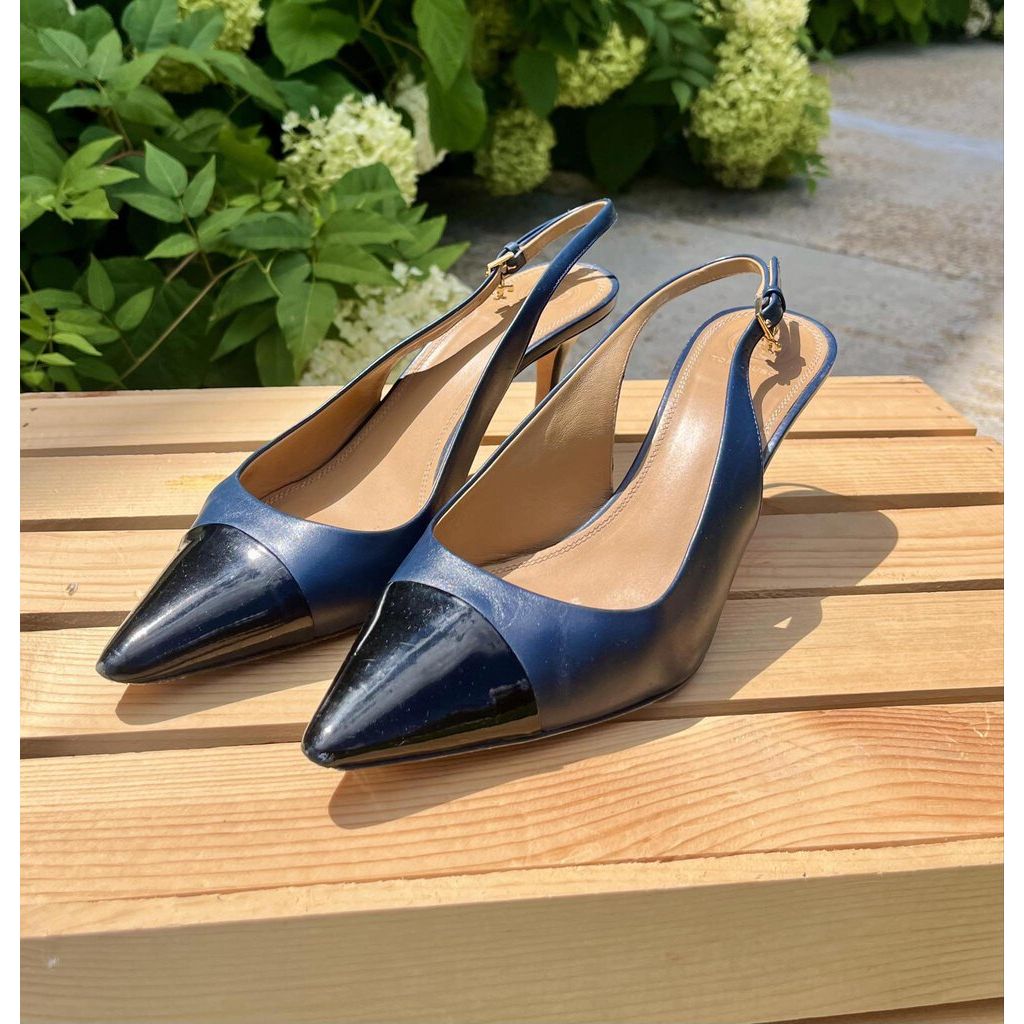 Tory burch hot sale navy pumps