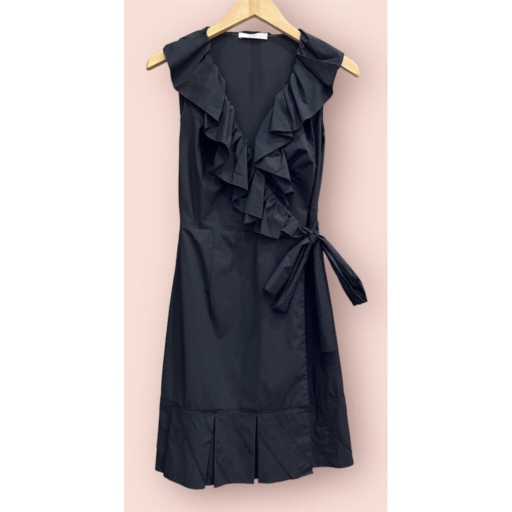 【大人気安い】Wrap Dress - Black 38 ワンピース