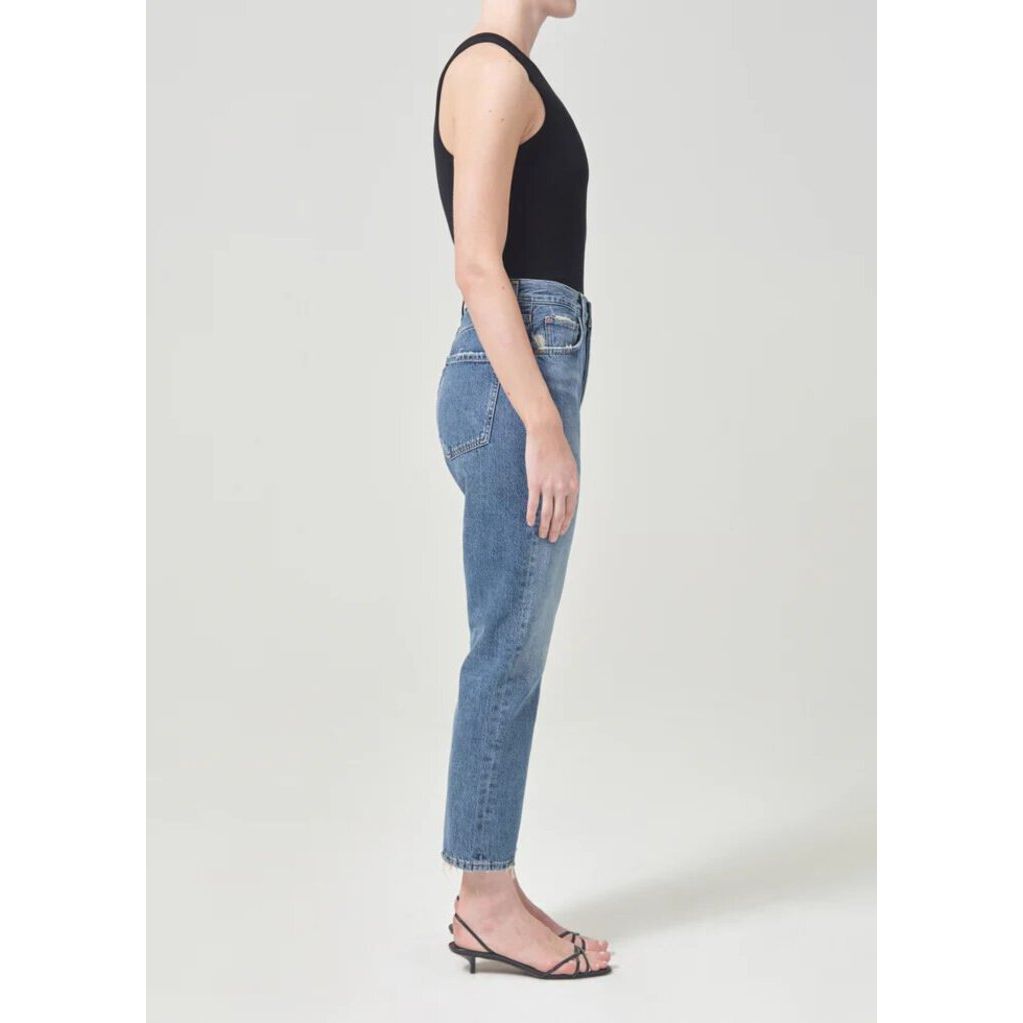 Agolde Riley Crop High Rise sold Straight Jean in Frequency (29)