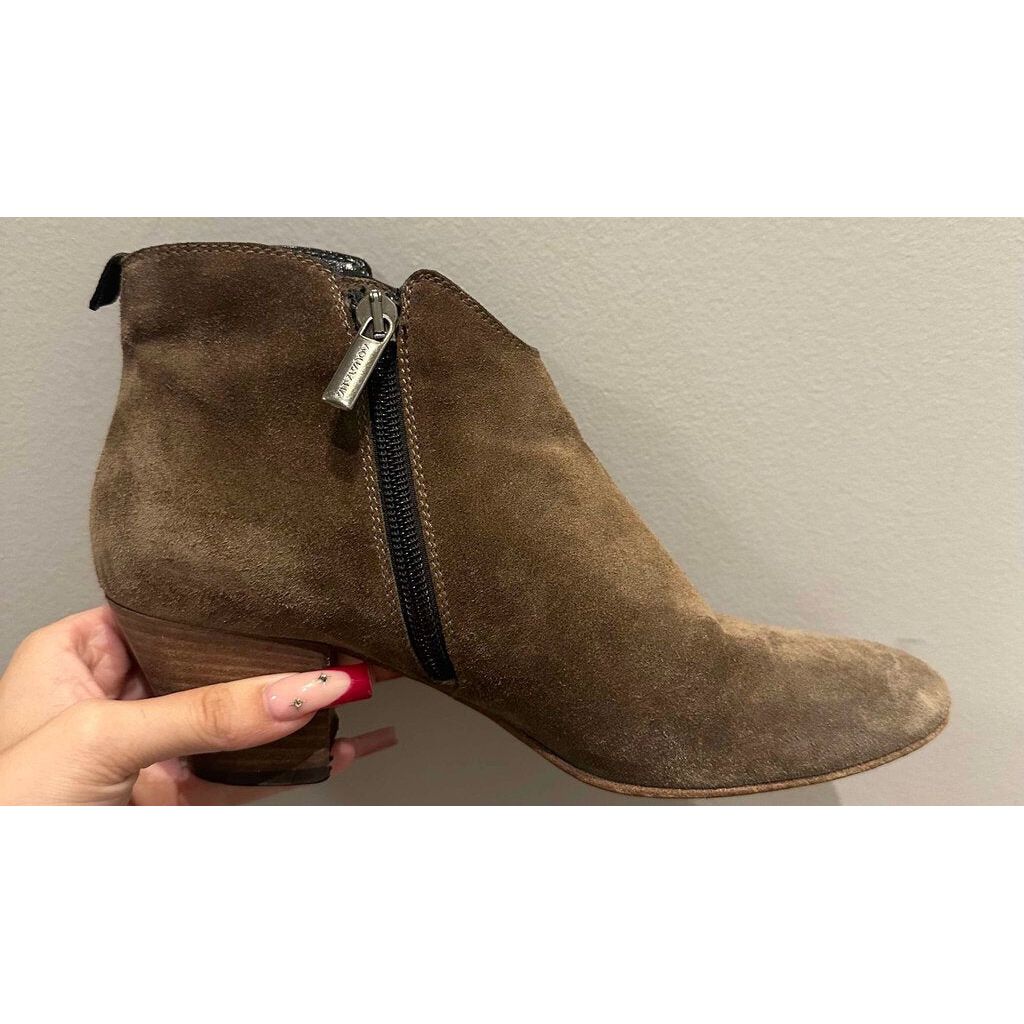 Aquatalia Dalia Suede Side Zip store Ankle Boot Chestnut Brown sIze 7.5