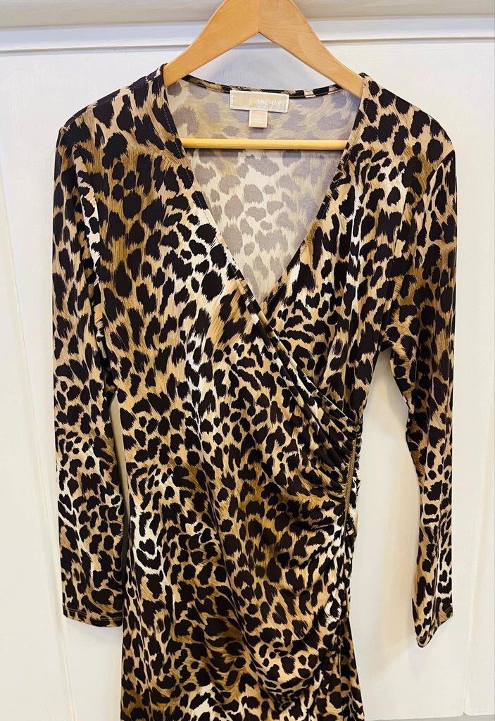 Long Sleeves/Leopard outlet Print Top by Michael Kors