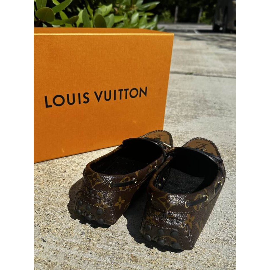 Louis Vuitton Brown Monogram Canvas Gloria Flat Loafers Size 39